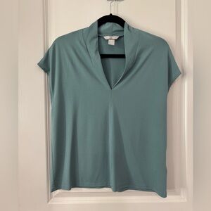 aqua green H&M V-neck blouse Women’s Top Size Small